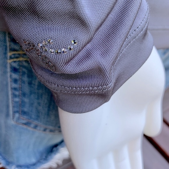 Silk & Cashmere Smokey Gray Woman Top Silk & Viscose blend long sleeves Size L - Picture 6 of 16